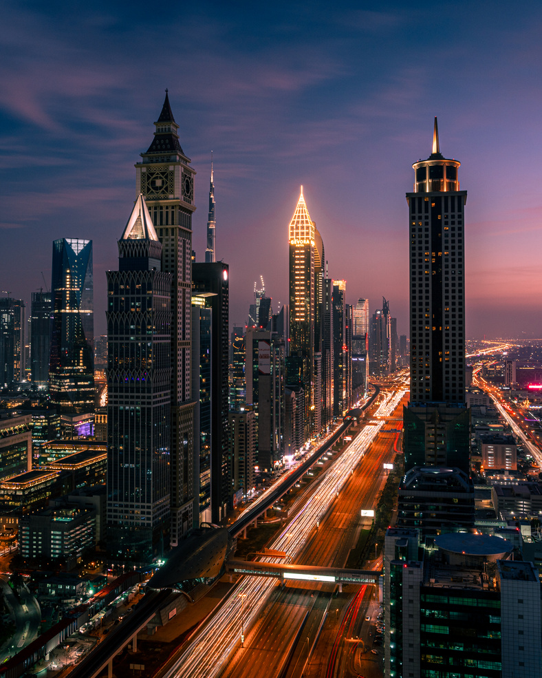 City Buildings during Night Time